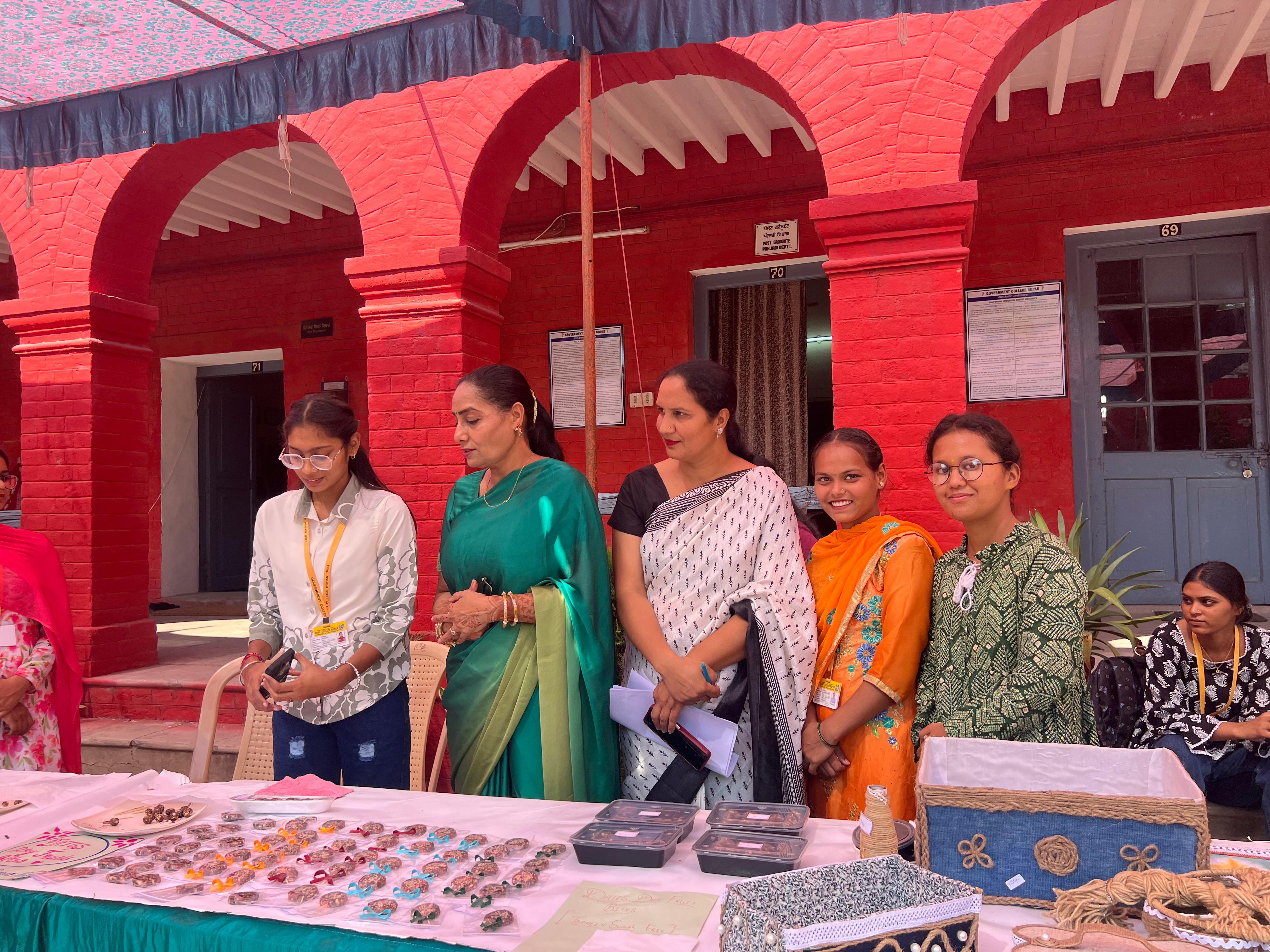 A Diwali fair was organized by the Home Science Department